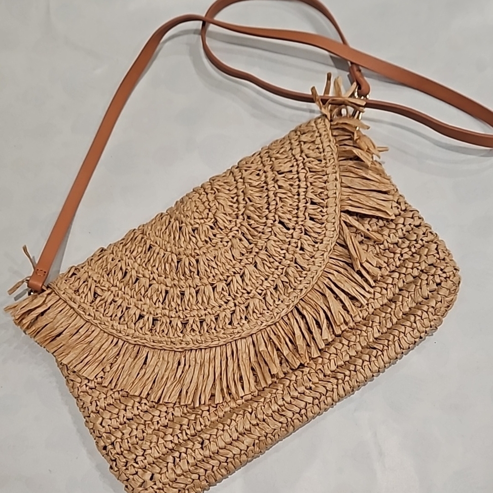 H&M Preloved Straw Crossbody Bag